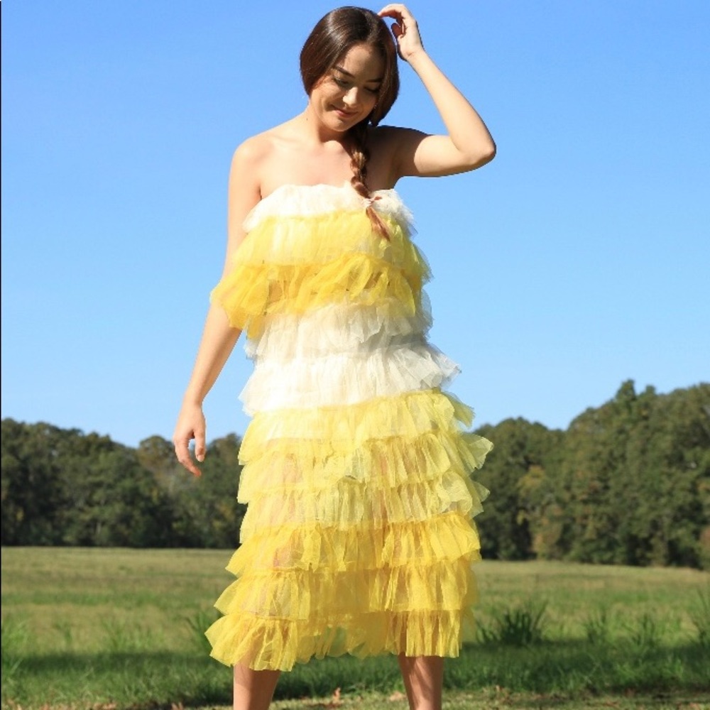 Ombré Tiered Skirt Set